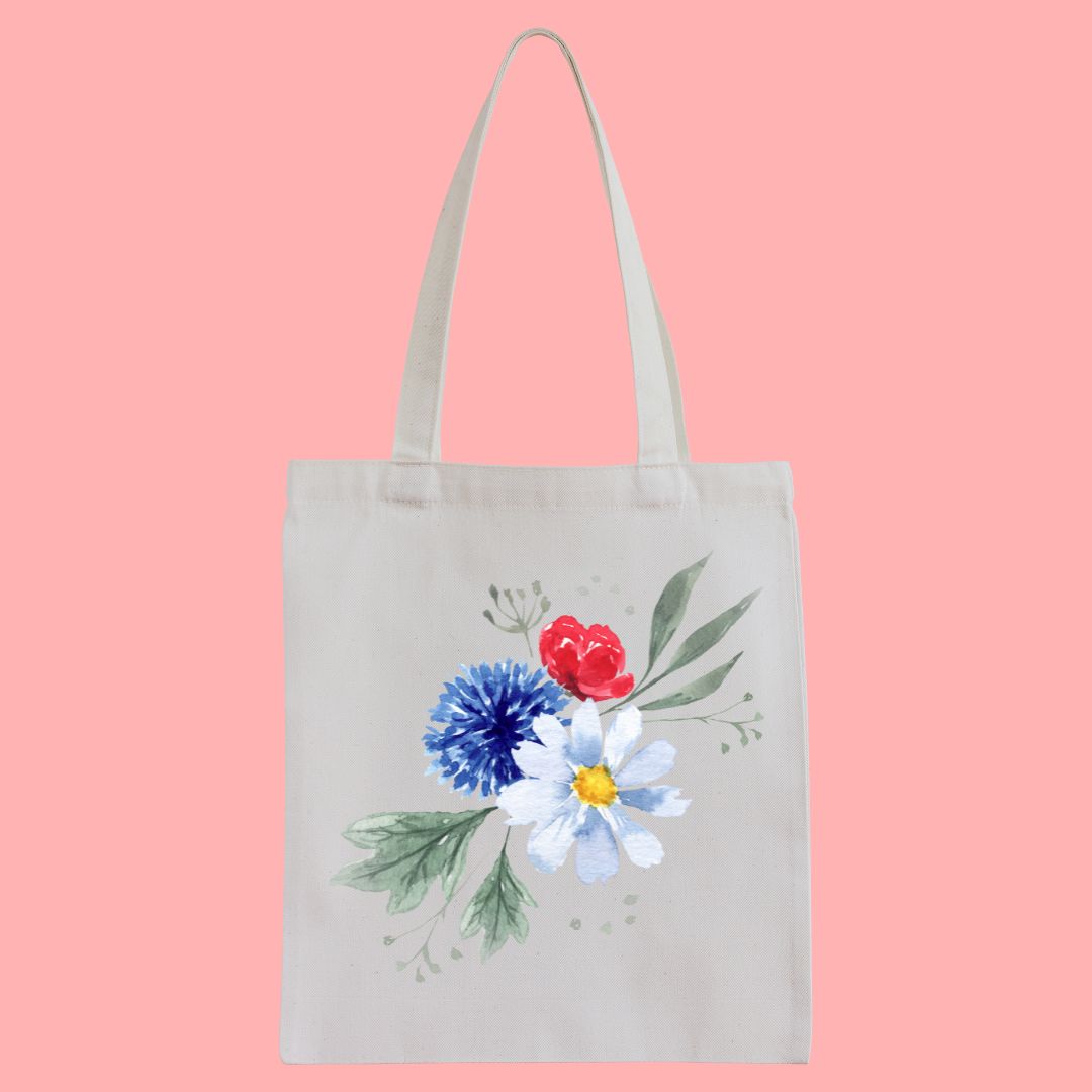 Floral Flower Tote Bag